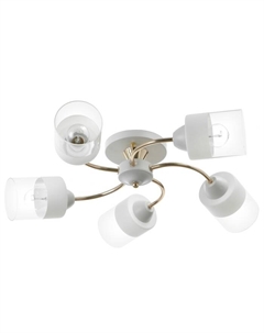 Люстра «Эстель» 5хЕ27 40 Вт бело-золотой 60×60×23 см Bayerlux