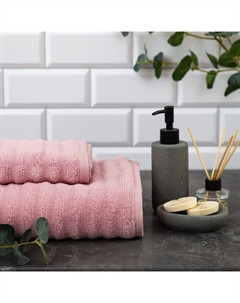 Полотенце махровое "Waves" розовый, 70х130 см, 100% хлопок, 460 гр/м2 Этель