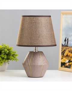 Настольная лампа "Амандин" E14 40Вт коричневый-золото 23х23х35 см Risalux