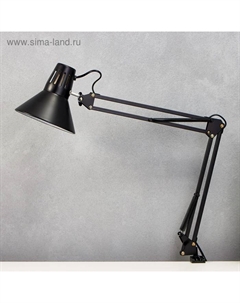 Лампа на зажиме 101 "Сорес, чёрная" E27 40W Risalux