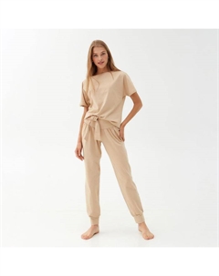 Пижама женская (футболка, брюки) : Home comfort, бежевая, размер 44 Minaku