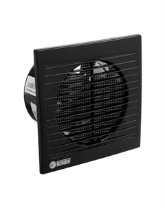 Вентилятор вытяжной «» В125, d=125 мм, 12 Вт, 40 дБ, 188 м³/ч, без выключ, черный Космовент