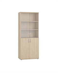 Шкаф – витрина четырёхстворчатая для документов, 804×423×1980 мм, цвет дуб сонома Омскмебель
