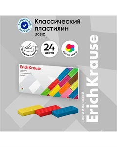 Пластилин «Классический», 24 цвета, 384 г, в картонной упаковке Erichkrause