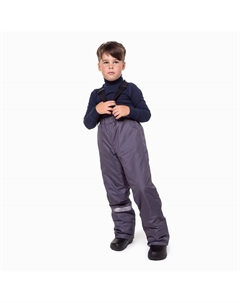 Брюки детские утепленные, цвет графит, рост 128 см Let's go