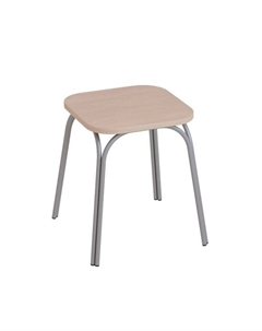 Табурет «ТБ17», 360×360×430 мм, цвет хром/дуб девон Омскмебель