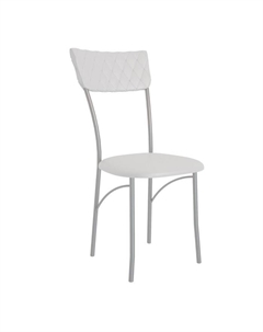 Стул «Визит», 390×490×880 мм, цвет хром/экрю Омскмебель