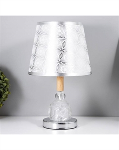 Настольная лампа Алессия 1x60Вт E27 серебро 21х21х33,5 см Risalux