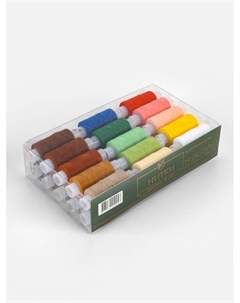 Нитки 40ЛШ, 200 м, набор 30 шт., разноцветные Пнк им. кирова