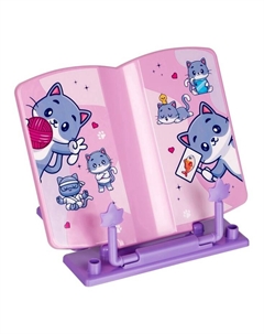 Подставка для книг "Котики", 200 x 200 x 25 мм, пластиковая, МИКС Стамм