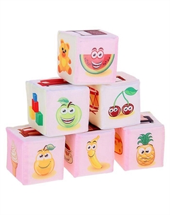 Набор мягких кубиков «Предметы», цвет МИКС Дельфин