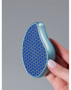 Стеклянная нано-пилка для пяток, 10.5×5.5×3.3 см, в картонной коробке, голубая Qf