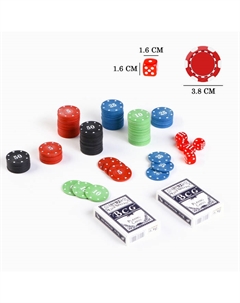 Покер «», набор для игры (100 фишек, 2 колоды карт, 5 кубиков) Время игры