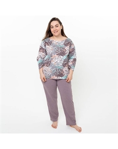 Костюм (лонгслив, брюки) женский «Оазис» цвет светло-коричневый, размер 46 Марис