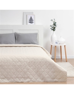 Покрывало 1.5-спальное, 140×215 см, слоновая кость, синтепон 100 г/м, микрофибра 80 г/м Vesta