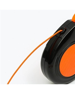 Рулетка "" светоотражающая, 8 м, до 50 кг, трос, прорезиненная ручка, оранжевая Пижон