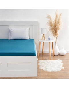 Простыня на резинке 2-спальная, 180×200+20 см, морская волна, трикотаж Kupu-kupu