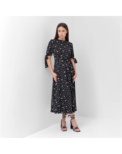 Платье миди женское Flower, размер 48, чёрное Mist