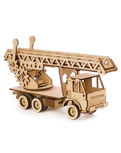 Конструктор деревянный 3д модель «ТЕРЕМаз» пожарный, 164 детали Минч