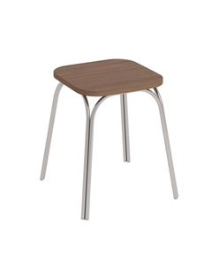 Табурет «ТБ17», 360×360×430 мм, цвет хром/ясень шимо тёмный Омскмебель