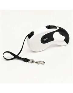 Рулетка, 5 м, до 40 кг, лента, прорезиненная ручка, белая с чёрным Diil