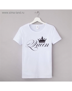 Футболка женская "Queen", белый, р. 44 Kaftan
