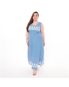 Сарафан женский, цвет голубой, размер 50 Трикотаж с любовью