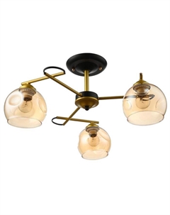 Люстра 1108/3GD E27 40Вт черно-золотой 54х54х24 см Bayerlux