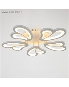 Люстра с ПДУ «Милана» 5xLED 110 Вт 3000-6000К диммер, белый 60×60×9 см Bayerlux