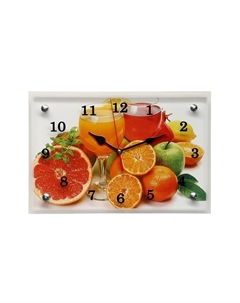 Часы-картина настенные, интерьерные «Цитрусы», бесшумные, 30×20 см Сюжет
