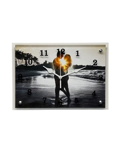 Часы-картина настенные, интерьерные "Влюбленная пара", бесшумные, 25 х 35 см Сюжет