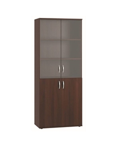 Шкаф – витрина четырёхстворчатая для документов, 804×423×1980 мм, цвет орех мария луиза Омскмебель
