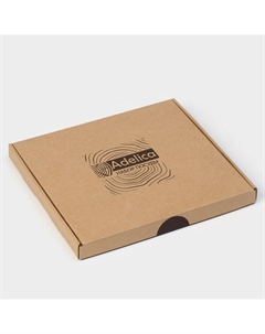 Менажница «Микки», 3 секции, 25×23×1.8 см, пропитана минеральным маслом, в подарочной коробке, дерево берёза Adelica