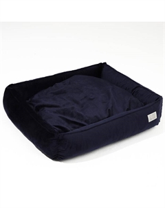 Лежанка для кошек и собак велюровая, 55 х 50 х 15 см, синяя Pet lab