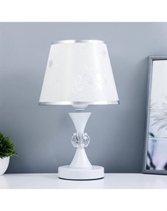 Лампа настольная с подсветкой «Пион» 1×40 Вт Е27 220 В белый 21×21×35 см Risalux