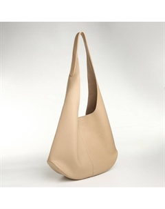 Сумка - мешок женская, на магните, с косметичкой, 36×10×27 см, бежевая Textura