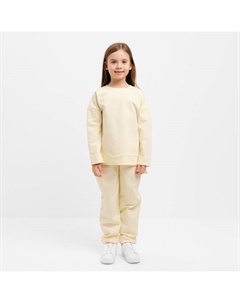 Костюм детский (свитшот, брюки) цвет молочный, рост 110 см Minaku