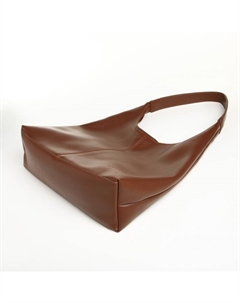 Сумка - мешок женская, на магните, с косметичкой, 34×9×28 см, коричневая Textura