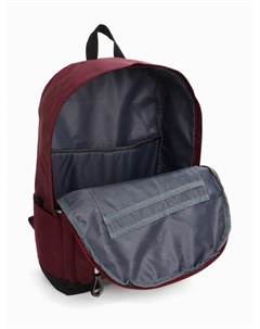 Рюкзак школьный на молнии с карманами, бордовый Fulldorn