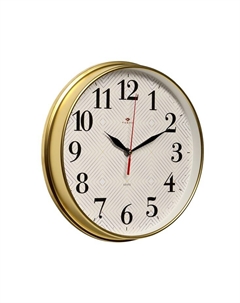 Часы настенные, интерьерные "Ромбы", бесшумные, d-29 см Рубин