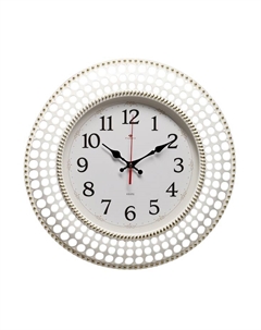Часы настенные, интерьерные "Классика", бесшумные, d-40 см, белые Рубин