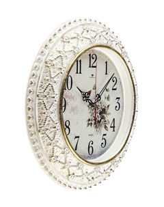 Часы настенные, интерьерные "Полевые цветы", бесшумные, d-38 см Рубин