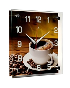 Часы настенные: Кухня, "Кофе", бесшумные, 25 х 25 см Рубин