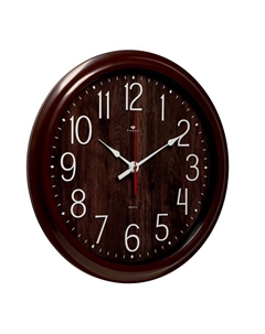 Часы настенные, интерьерные "Классика", бесшумные, d-48 см, коричневые Рубин