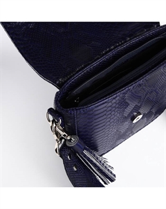 Сумка женская мессенджер на магните, 17×8×19 см, синяя Textura