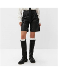 Шорты женские кожаные Base, размер 46, чёрные Mist