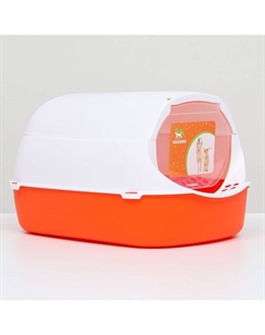 Туалет-домик 43×32×28 см, бело-красный Пижон