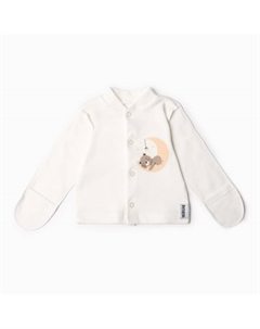 Кофточка с закрытыми ручками, цвет молочный/мишки, рост 62 см Амелли