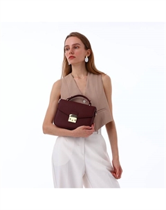 Сумка женская на клапане, маленький размер, цвет бордовый Textura