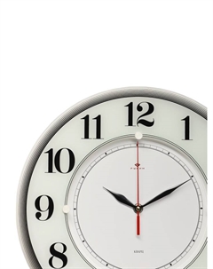 Часы настенные, интерьерные «», бесшумные, d=34 см, белые Рубин